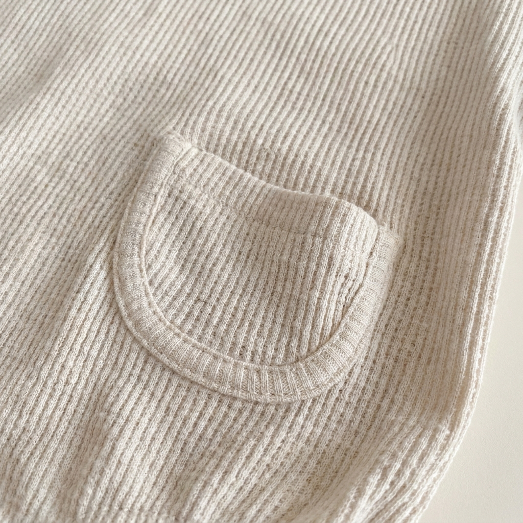 Ribbed Pocket Short Sleeves